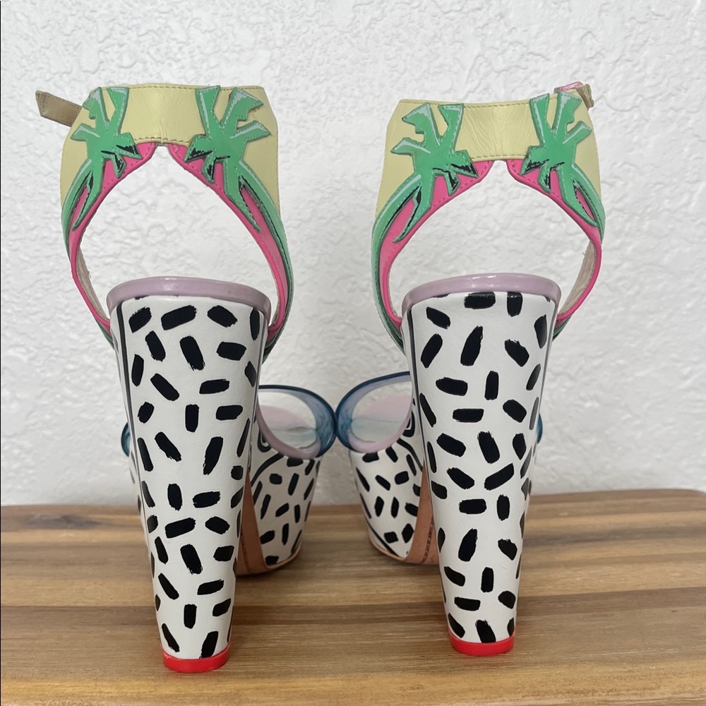Sophia Webster Multicolor Graphic Platform Heels - Picture 7 of 10